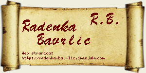 Radenka Bavrlić vizit kartica